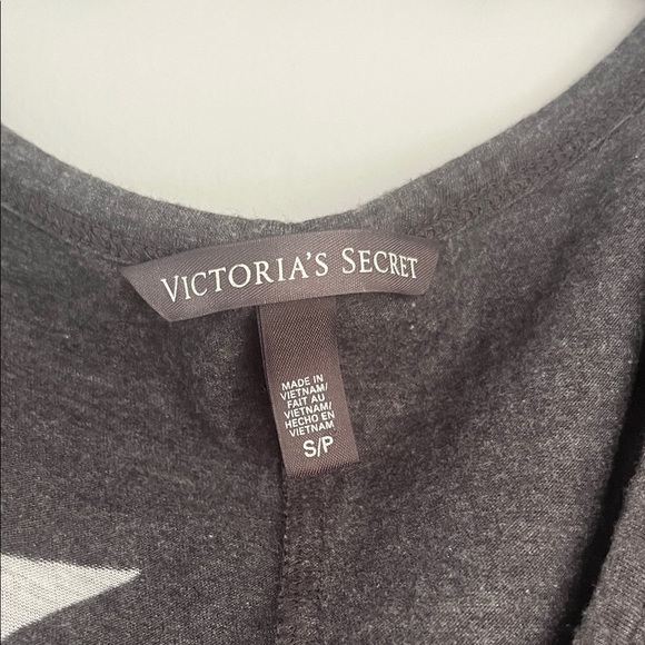 Victoria's Secret Black and Seethrough Star Short Sleeve Tee Size Small - Picture 2 of 6